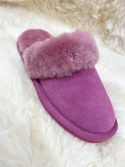 Sheepskin Mule Slippers - Pink
