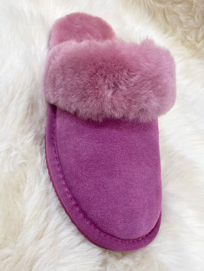 Sheepskin Mule Slippers - Pink
