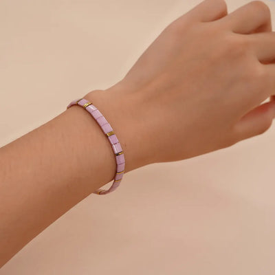 Pink  - Tila Beaded Bracelet