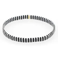 Black/White  - Tila Beaded Bracelet