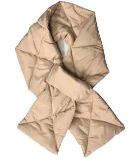 Padded Puffer Scarf - Beige - Pink Waters 