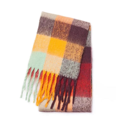 Chunky Knit Scarf - Orange - Pink Waters 