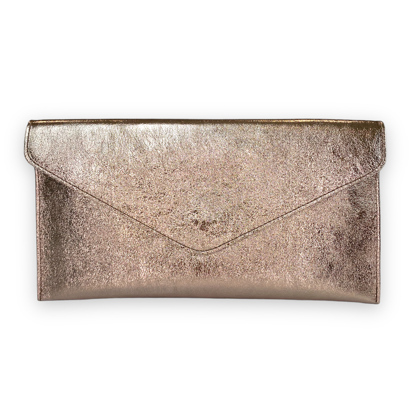 Leather Envelope Clutch Inc Chain Crossbody Strap - Pink Waters 