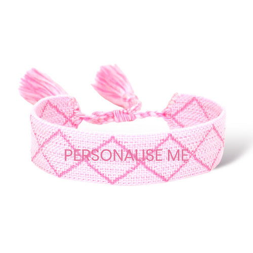 Personalised Friendship Bracelet - Pink - Pink Waters 