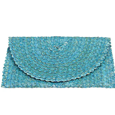 BALI Turquoise Woven Clutch - Pink Waters 