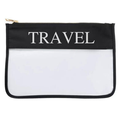 Clear Make up Cosmetic Toiletry Bags Waterproof Transparent PVC Bag Cosmetic. Various Colours - Pink Waters 