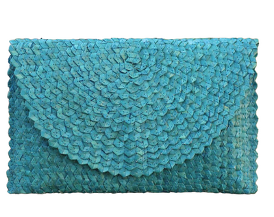 BALI Turquoise Woven Clutch - Pink Waters 
