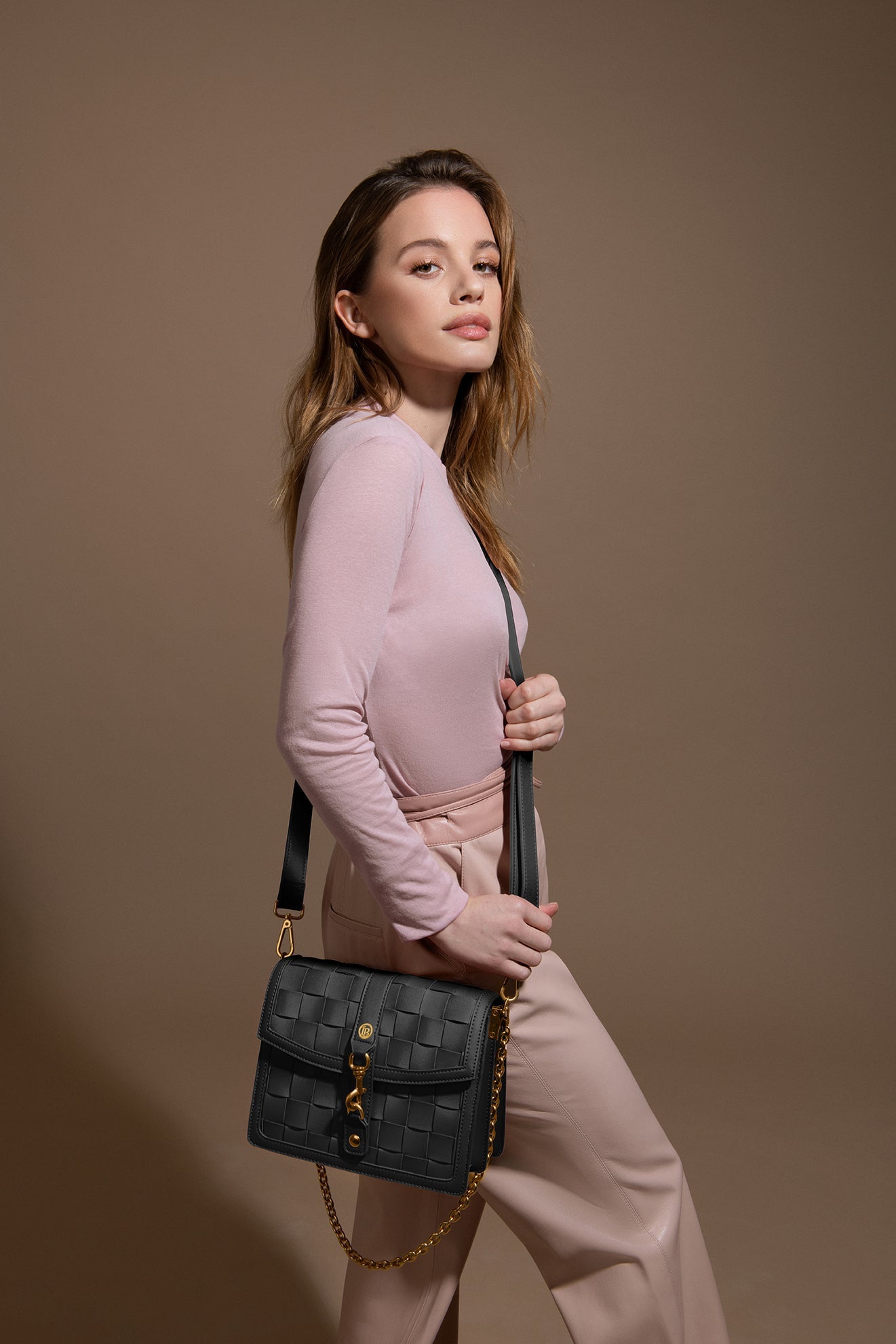 Daisy Black Vegan Shoulder & Crossbody Bag-2