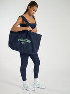 Navy Pilates Sport Tote Bag-Pink Waters 
