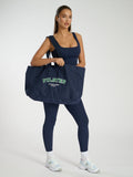 Navy Pilates Sport Tote Bag-Pink Waters 