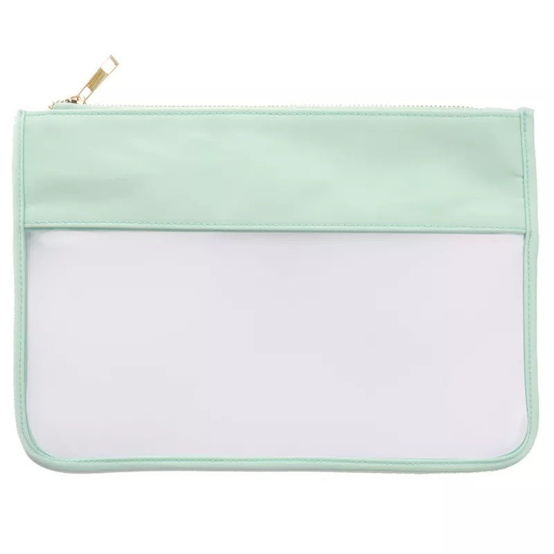 Clear Make up Cosmetic Toiletry Bags Waterproof Transparent PVC Bag Cosmetic. Various Colours-Pink Waters 