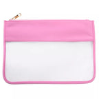 Clear Make up Cosmetic Toiletry Bags Waterproof Transparent PVC Bag Cosmetic. Various Colours-Pink Waters 