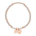 EMILY Heart/Star Beaded Bracelet - Rose Gold-Pink Waters 