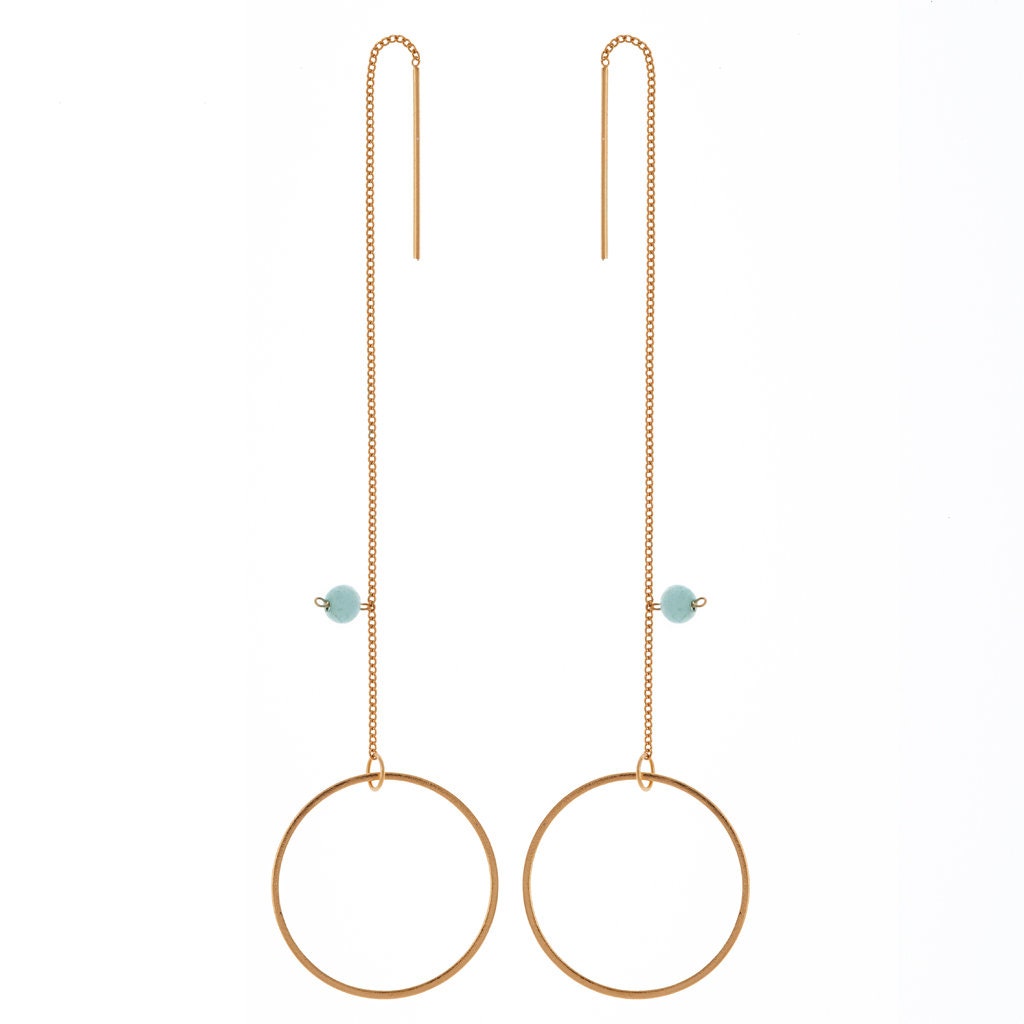 CAROLINE Earrings Amazonite-Pink Waters 