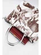 Elephant print canvas tote bag. 2 Colours. Brown or Black-Pink Waters 