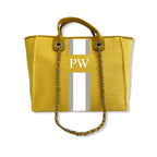 BYBLOS Yellow Personalised Canvas Tote-Pink Waters 
