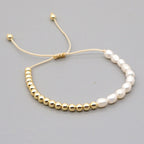 Fresh Water Pearl Boho Style Adjustable Bracelet-Pink Waters 