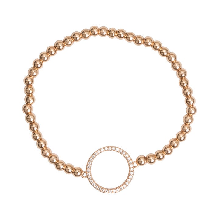 Bee Pendant Beaded Stacking Bracelet ( Various Stack Options)- Gold/Silver/Rose Gold-Pink Waters 