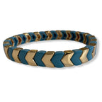 Enamel Chevron TILE Stacking Bracelet-Pink Waters 