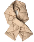 Padded Puffer Scarf - Beige-Pink Waters 