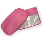 Personalised Makeup Bag/Travel Set - Pink-Pink Waters 