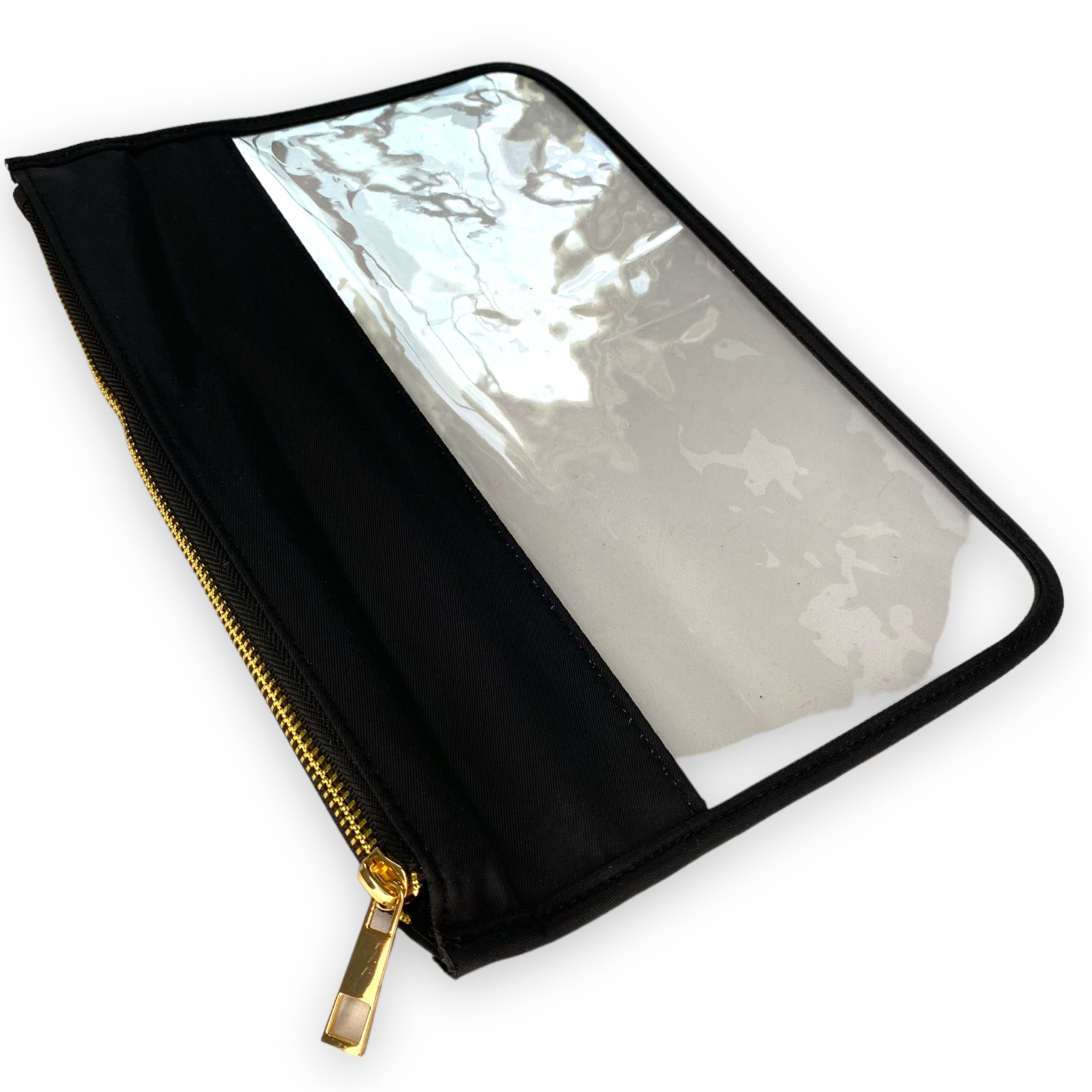 Personalised Makeup Bags/Travel Set - Black-Pink Waters 