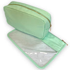 Personalised Makeup Bags/Travel Set - Mint-Pink Waters 