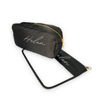 Personalised Makeup Bags/Travel Set - Black-Pink Waters 