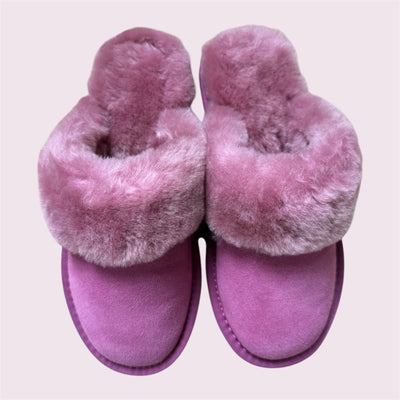 Sheepskin Mule Slippers - Pink