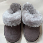 Sheepskin Mule Slippers - Truffle-Pink Waters 