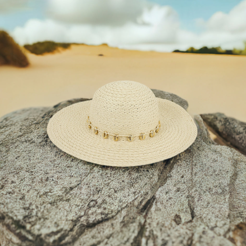 South Beach Sea Shell Beach Summer Hat-Pink Waters 