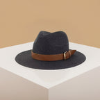 LAGUNA Buckle Trim Fedora-Pink Waters 