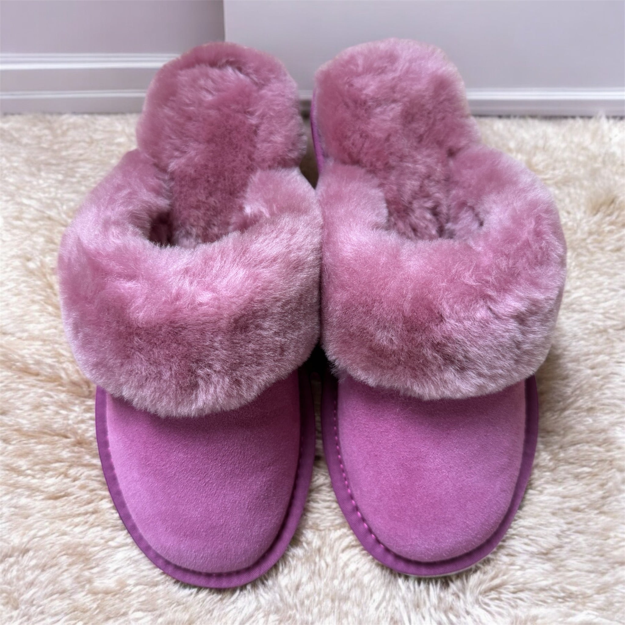 Sheepskin Mule Slippers - Pink-Pink Waters 