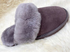 Sheepskin Mule Slippers - Truffle-Pink Waters 