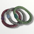 Hair Bobbles/Hair Ties - Shimmer Purple/Black/Green-Pink Waters 