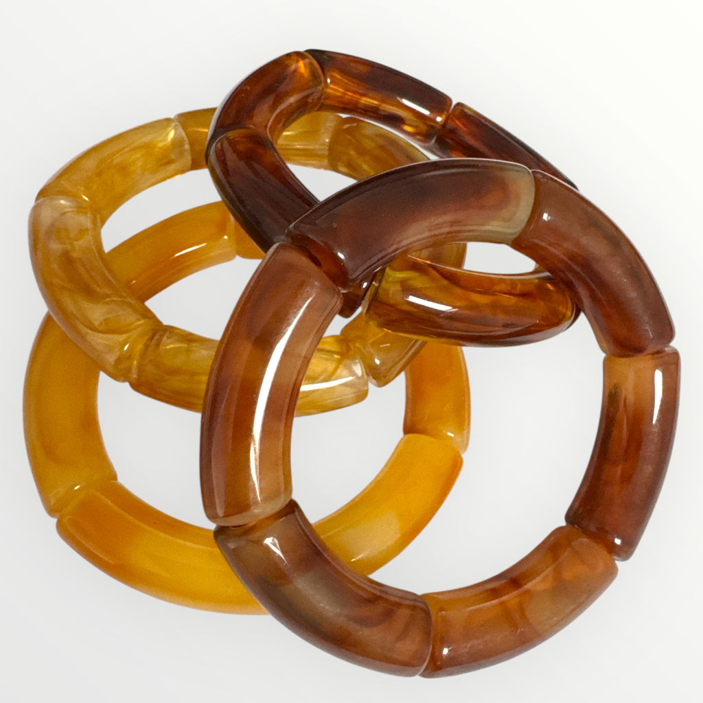 Resin Bangles - 4 Colours-Pink Waters 