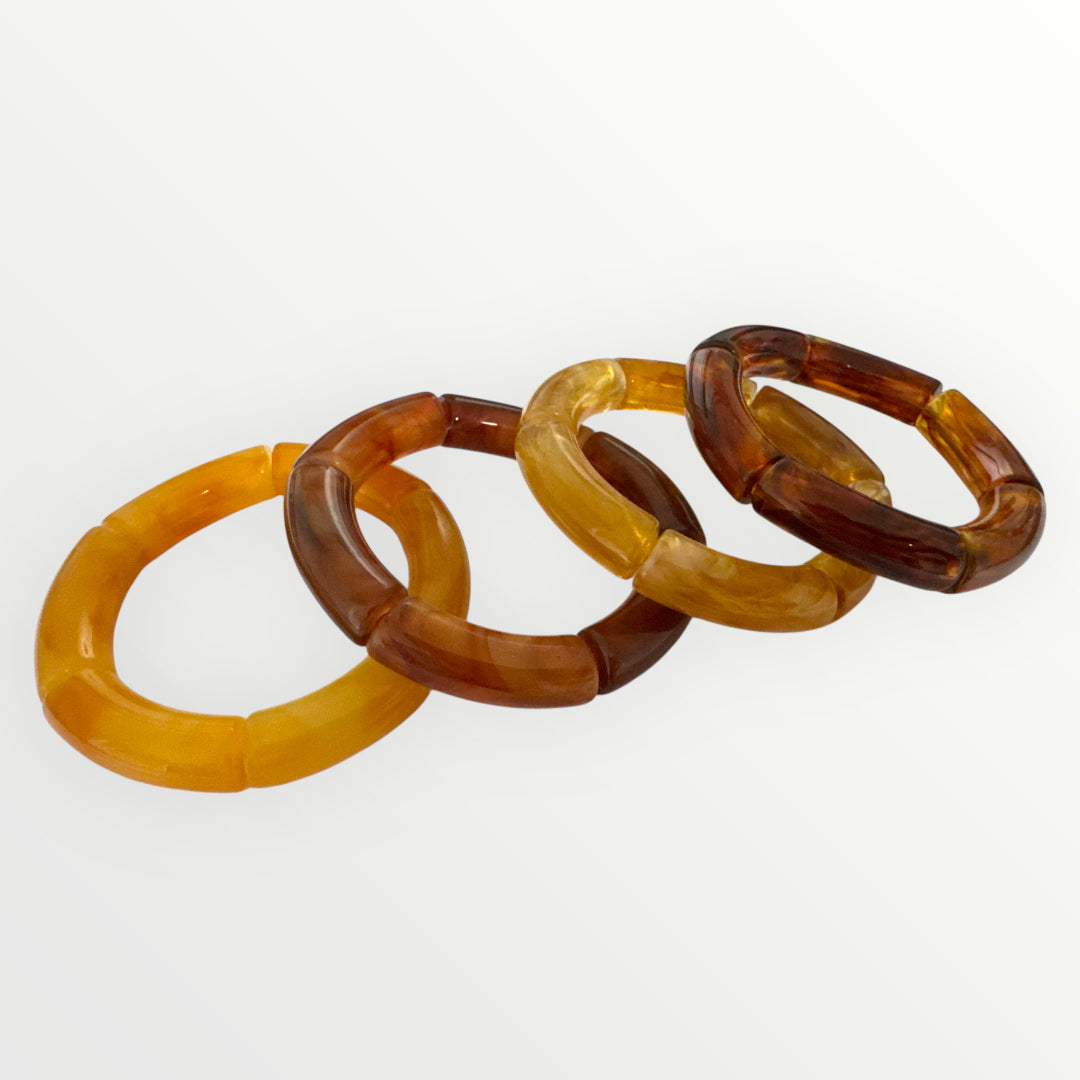 Resin Bangles - 4 Colours-Pink Waters 