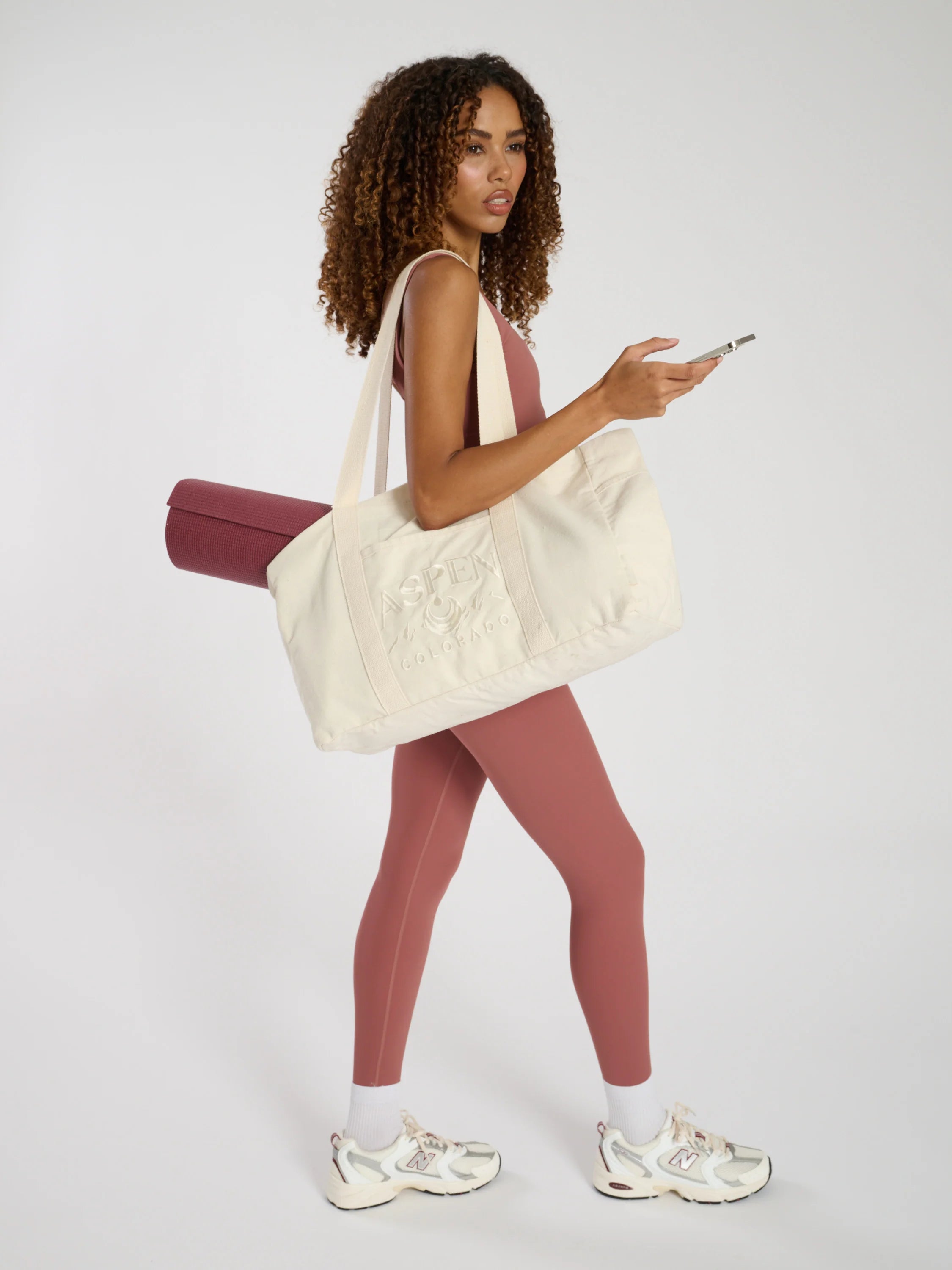 Cream Sport Tote Bag (Copy)-Pink Waters 