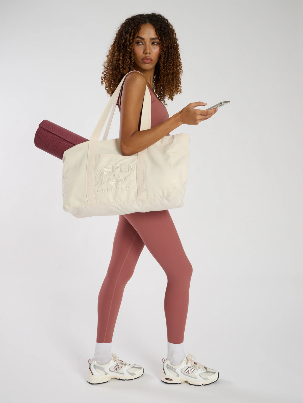 Cream Sport Tote Bag (Copy)-Pink Waters 