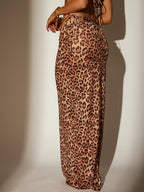 Leopard Print Mesh Beach Skirt-Pink Waters 