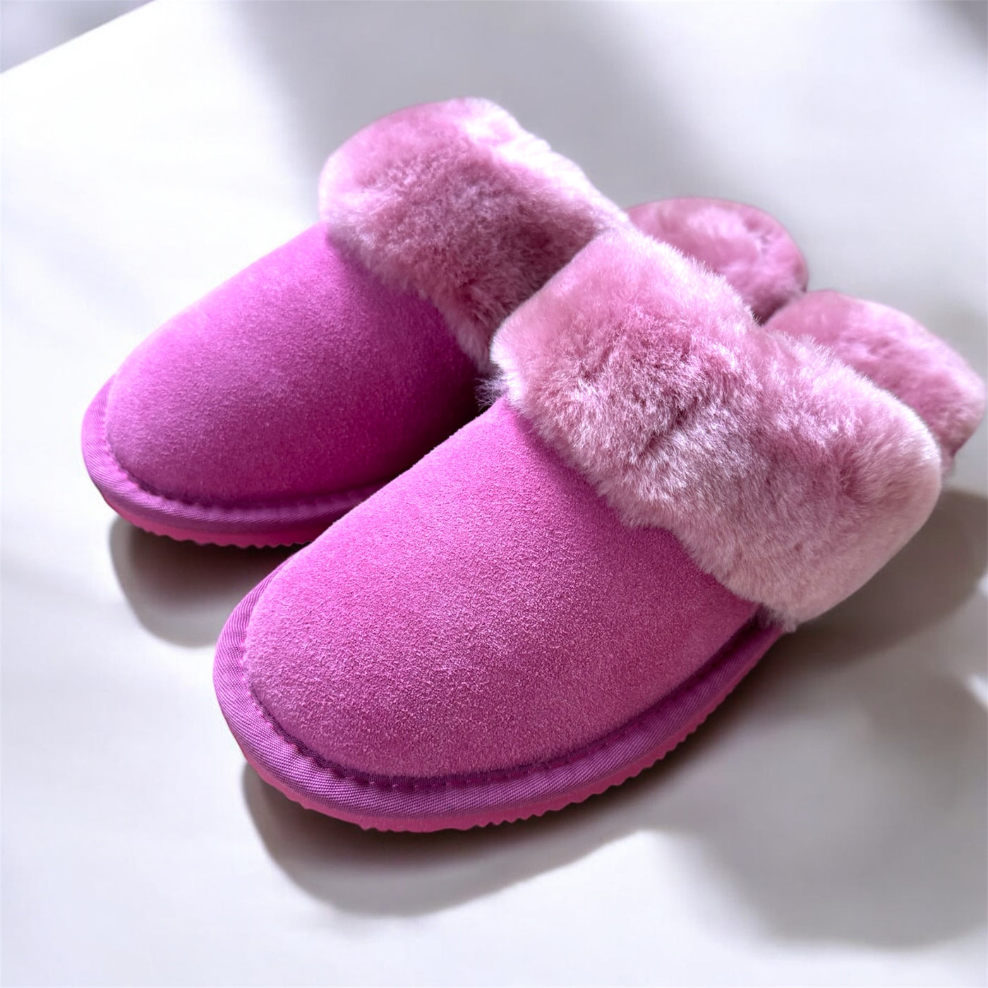 Sheepskin Mule Slippers - Pink