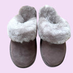 Sheepskin Mule Slippers - Truffle-Pink Waters 