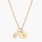 Savae Birthstone Initial Pendant