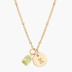 Savae Birthstone Initial Pendant