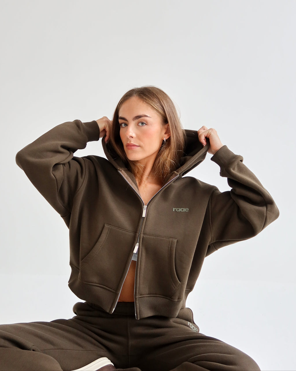Smokey Olive Hoodie-Pink Waters 