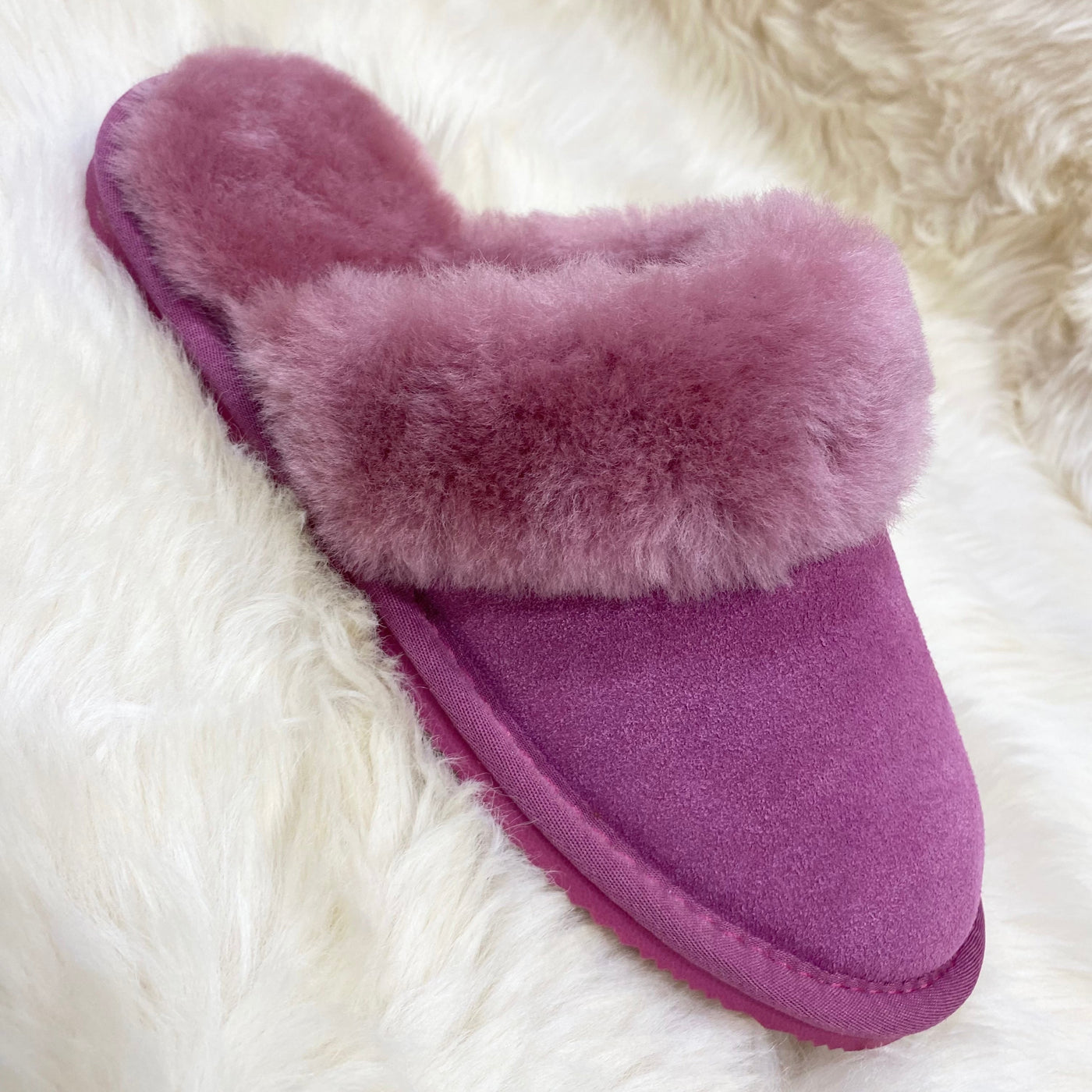 Sheepskin Mule Slippers - Pink