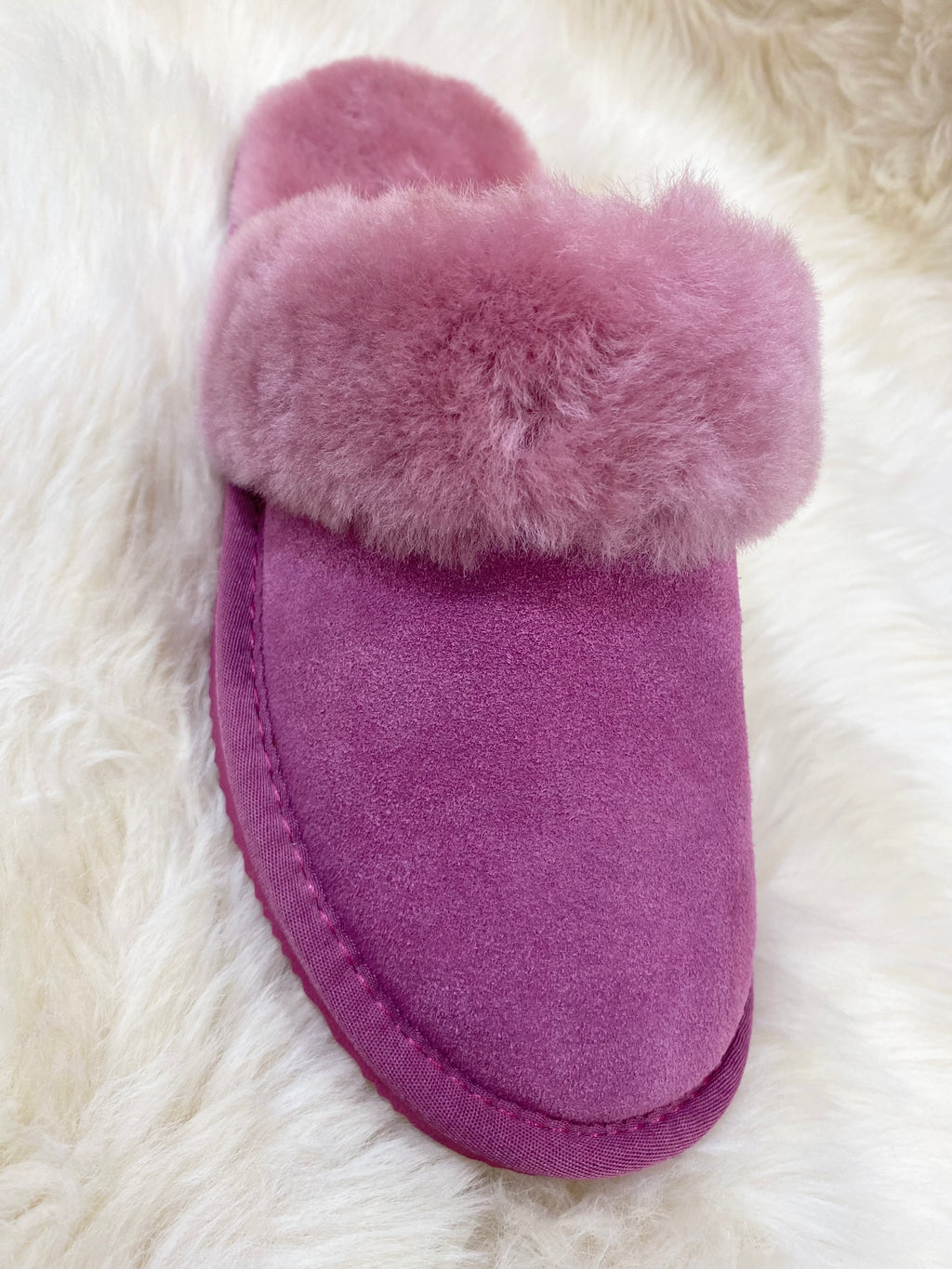 Sheepskin Mule Slippers - Pink-Pink Waters 