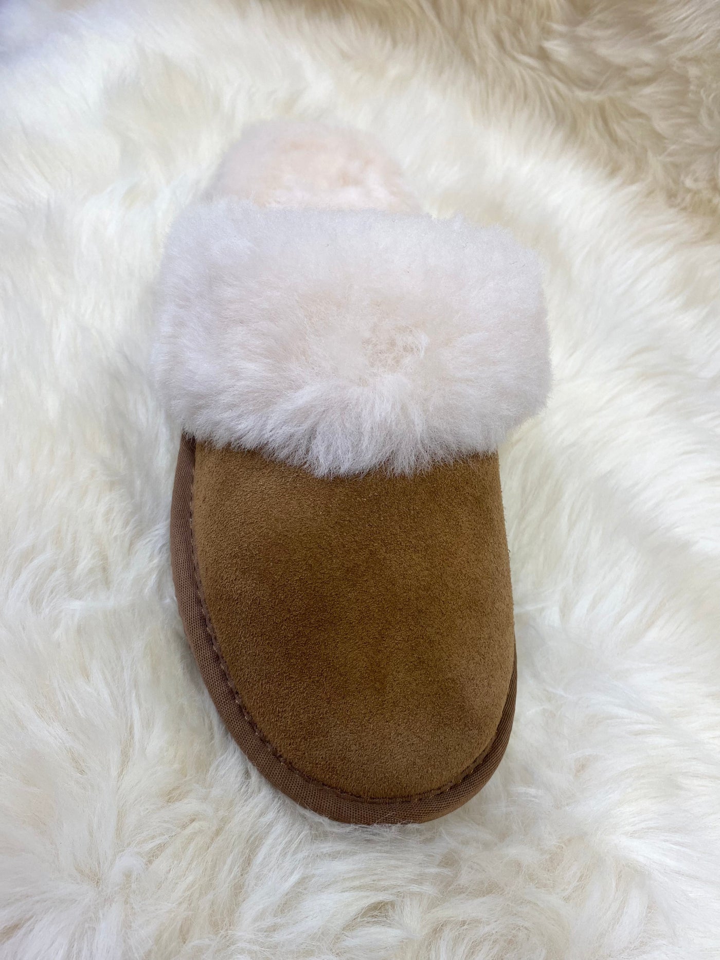 Personalised  Sheepskin Mule Slippers - Chestnut