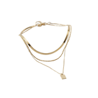 18K Gold Plated Radiant Rectangle Necklace