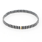 Black/White  - Tila Beaded Bracelet-Pink Waters 